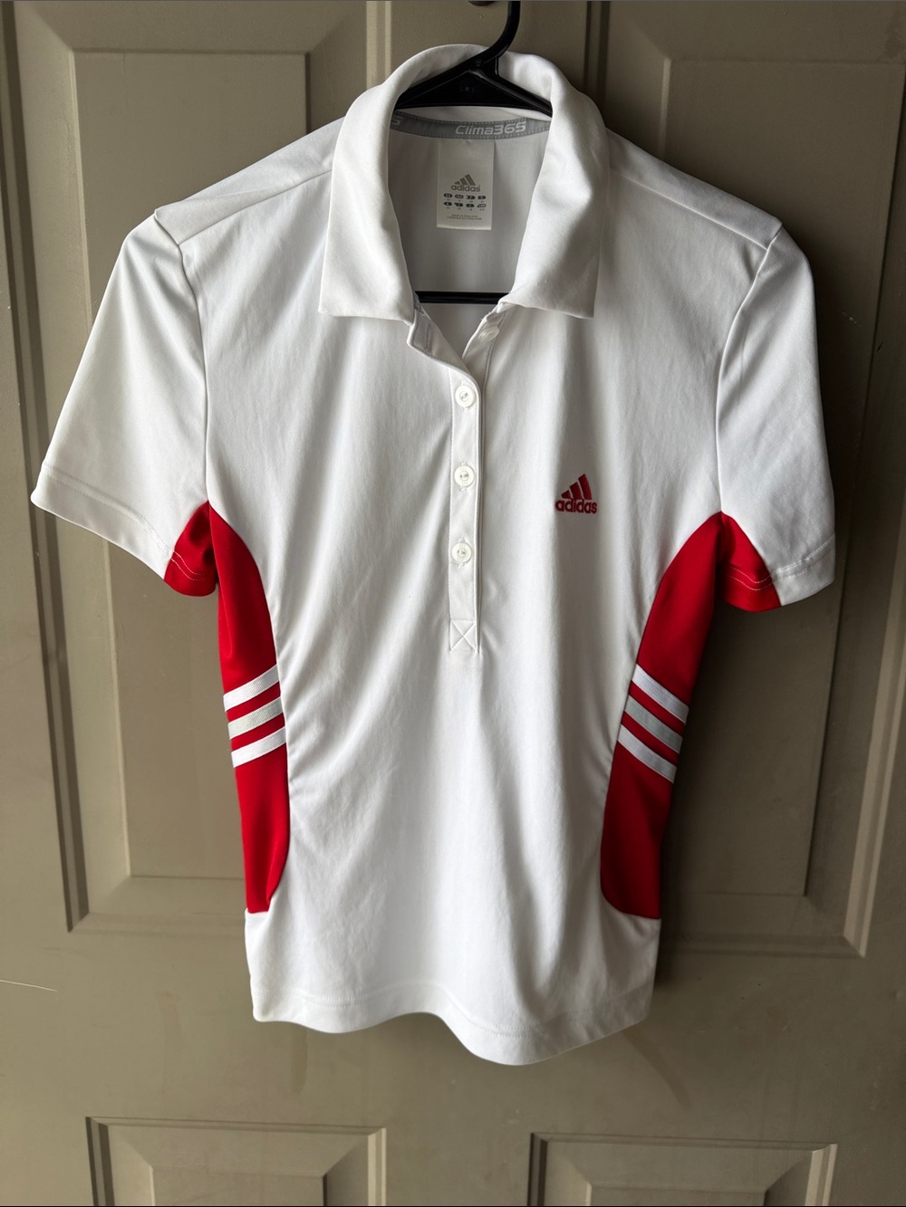 Adidas Women's Polo in White and Red